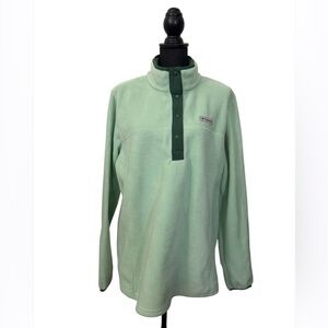 NWT Columbia Women's Benton Springs Half Snap Fleece Pullover XXL Mint Green